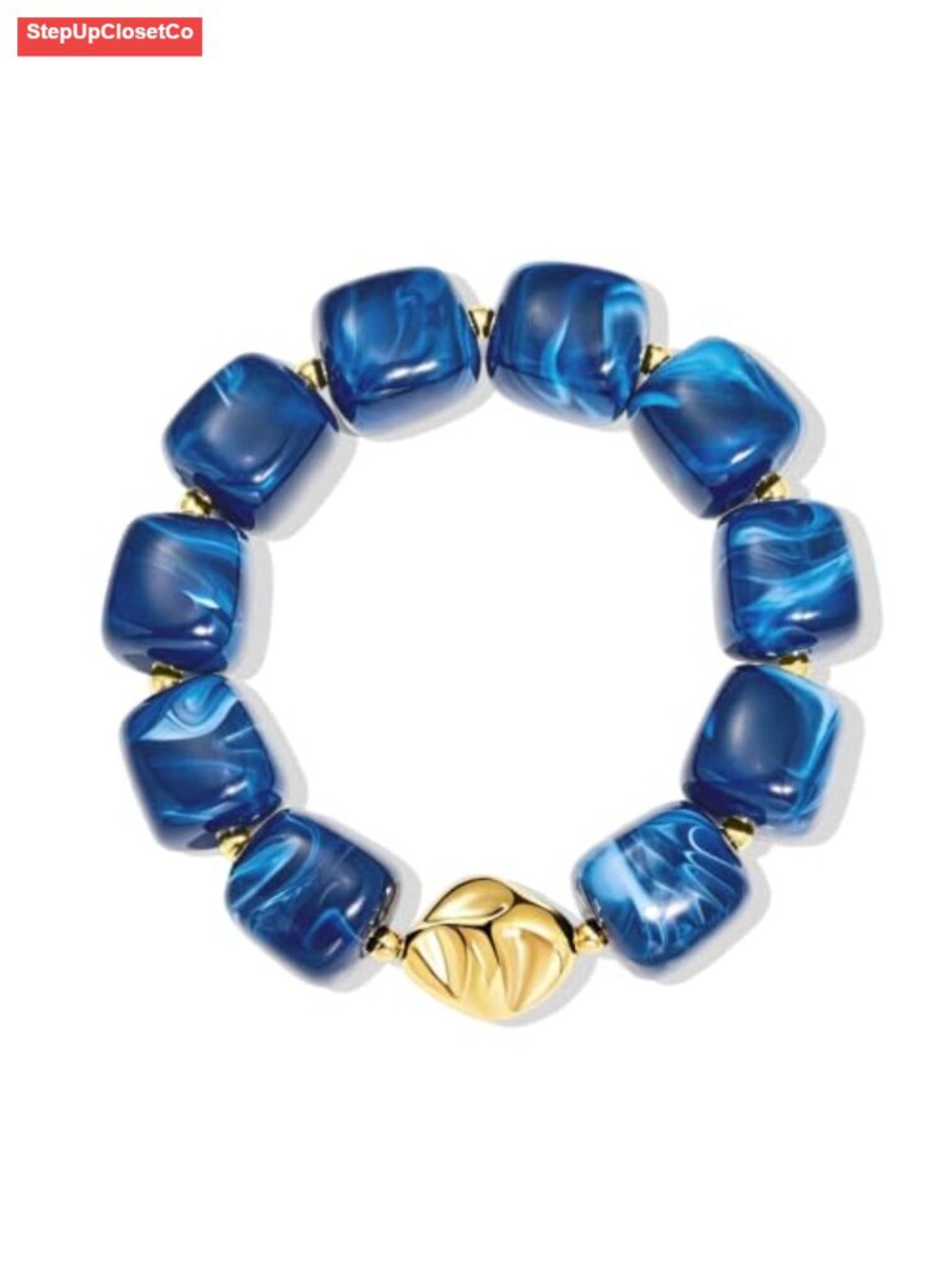 Chunky Resin Bead Bracelet Stretch Elastic Stackable Women's Jewelry